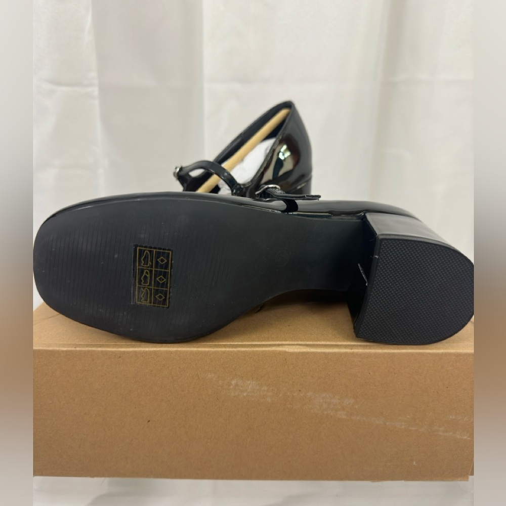 JOURNEE OKENNA MARY JANE PUMP HEELS IN BLACK PATENT US 7 … - Picture 12 of 16